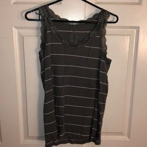 Grey Stripped Tank Top